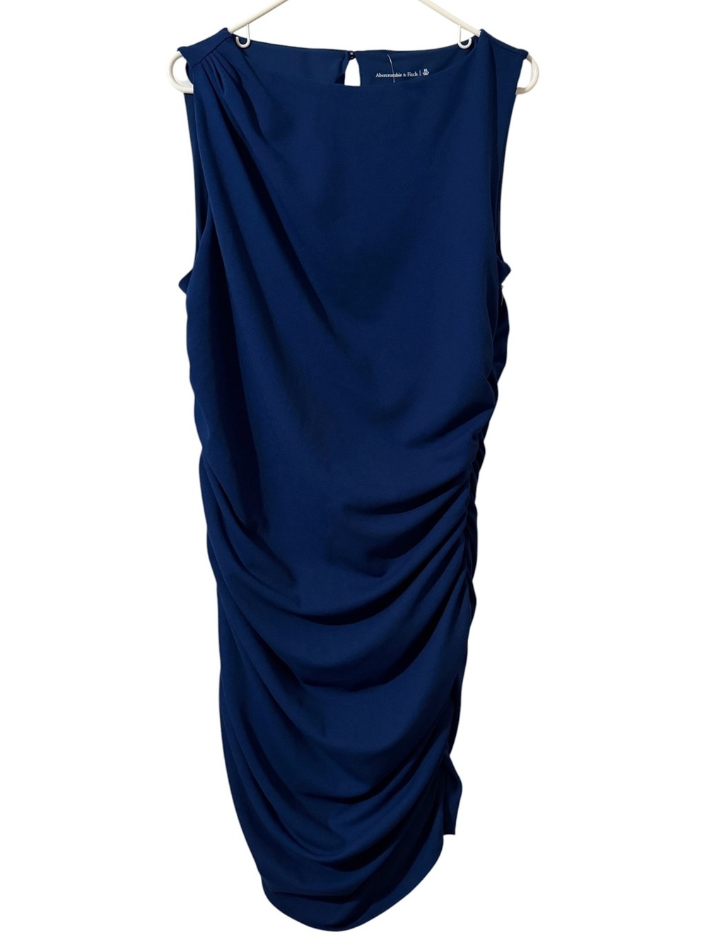 NWT Abercrombie Sleeveless Dress side ruching cocktail career elegant classy XL